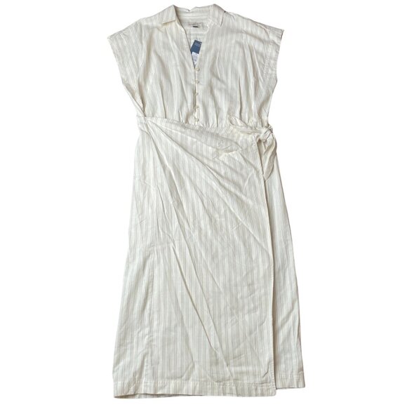 NWT Women's Short Sleeve Wrap Waist Midi Shirtdress, Medium (8-10) - Picture 1 of 7